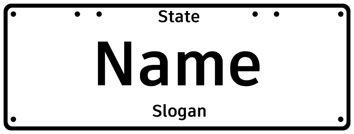 Custom Design Number Plate Stickers